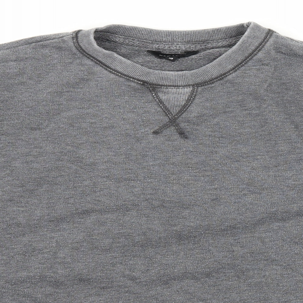 New Look Womens Grey  Jersey Pullover Sweatshirt Size 10