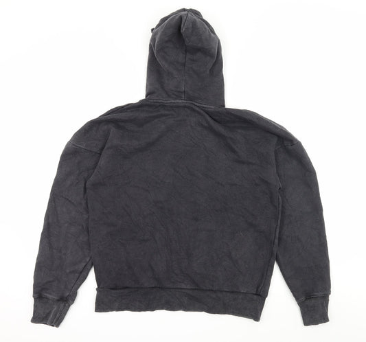 Missguided Womens Grey  Jersey Pullover Hoodie Size 4