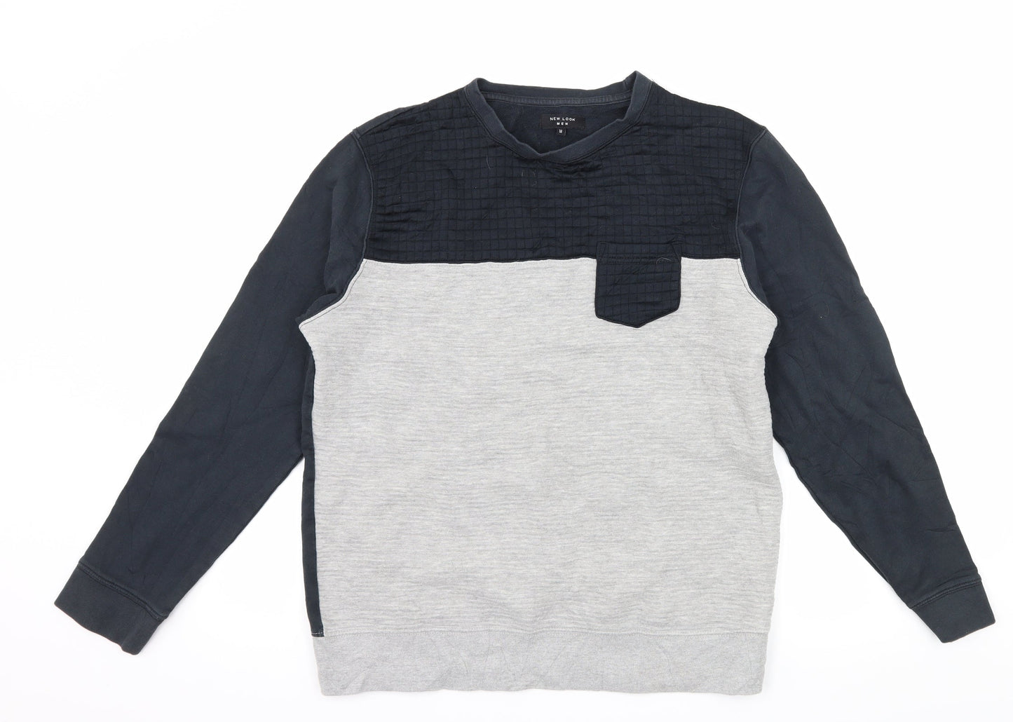 Newww   Mens Black  Jersey Pullover Sweatshirt Size M