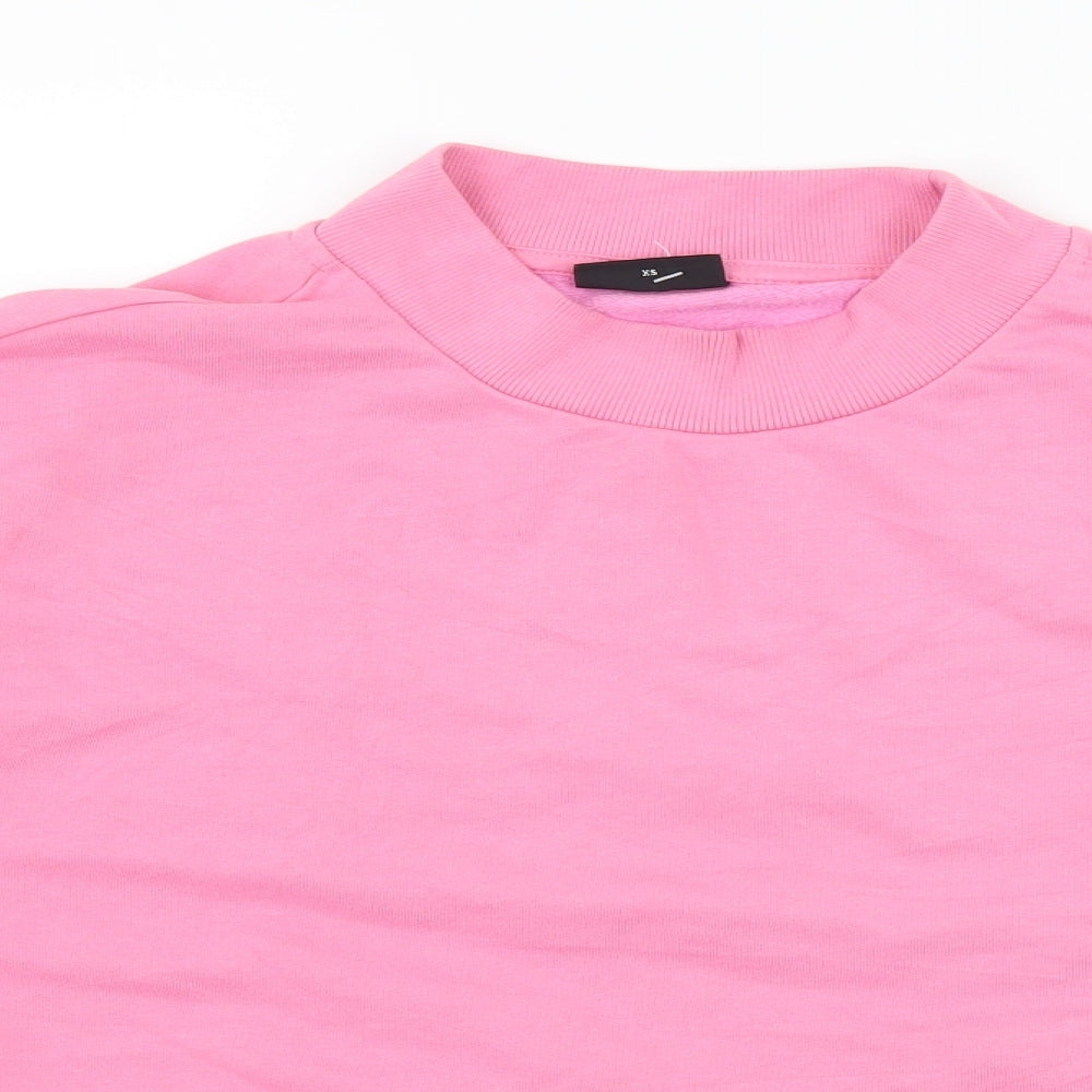 Noisy may Womens Pink  Jersey Pullover Sweatshirt Size XS