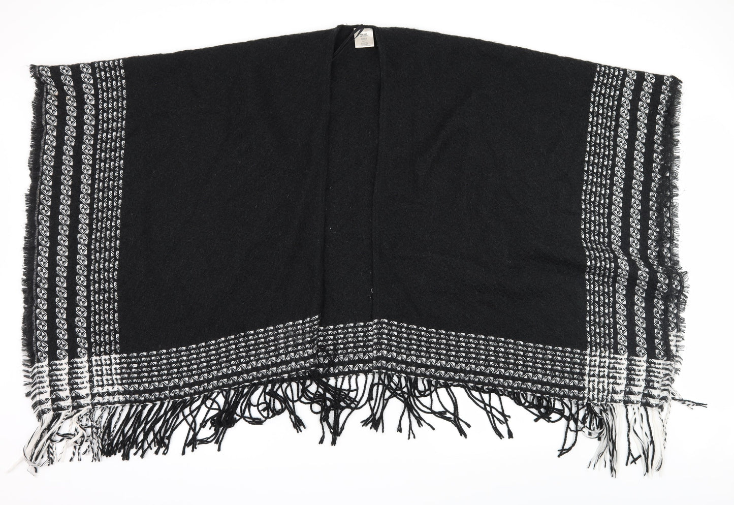 Preworn Womens Black Striped Knit Jacket  One Size
