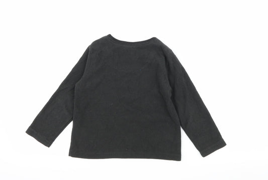 Primark Boys Grey  Fleece  Pyjama Top Size 3-4 Years  - Boss Level