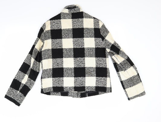 Simply Be Womens White Check  Jacket Coat Size 14