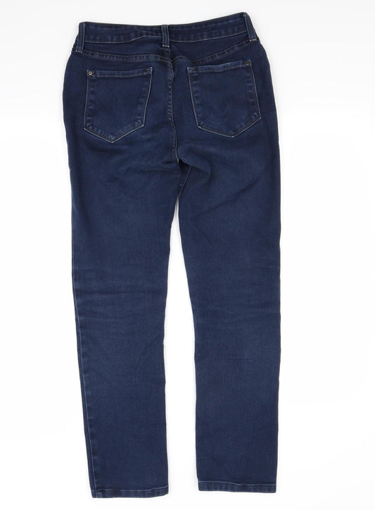 Preworn Womens Blue  Denim Straight Jeans Size 6 L27 in