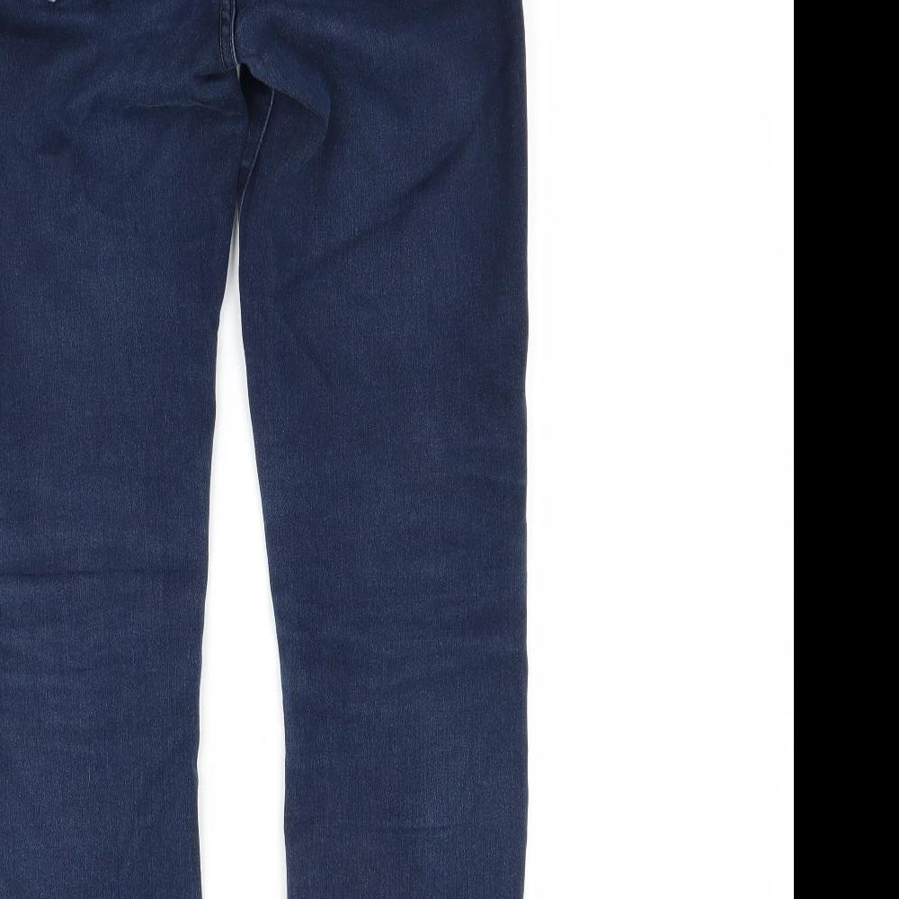 Preworn Womens Blue  Denim Straight Jeans Size 6 L27 in