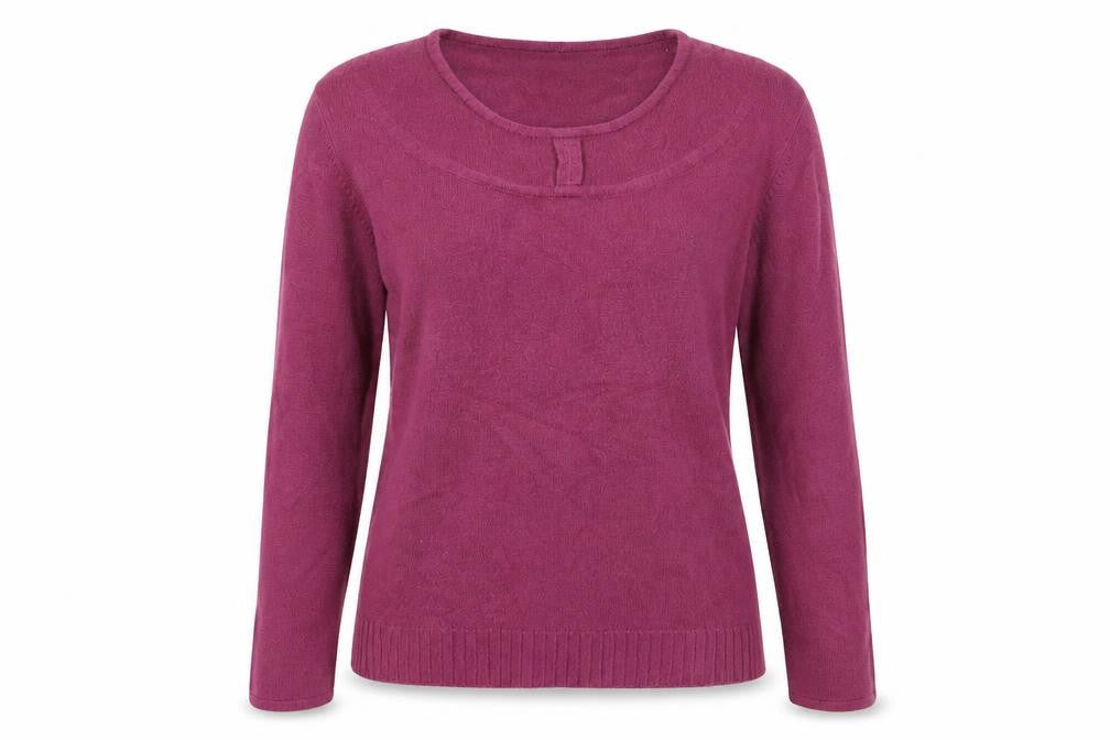Front view of Klass women’s purple knit jumper, size M