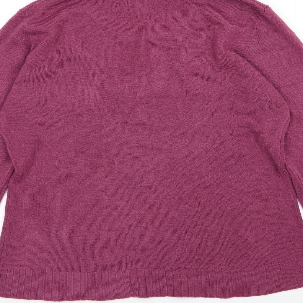 Klass Womens Purple  Knit Pullover Jumper Size M