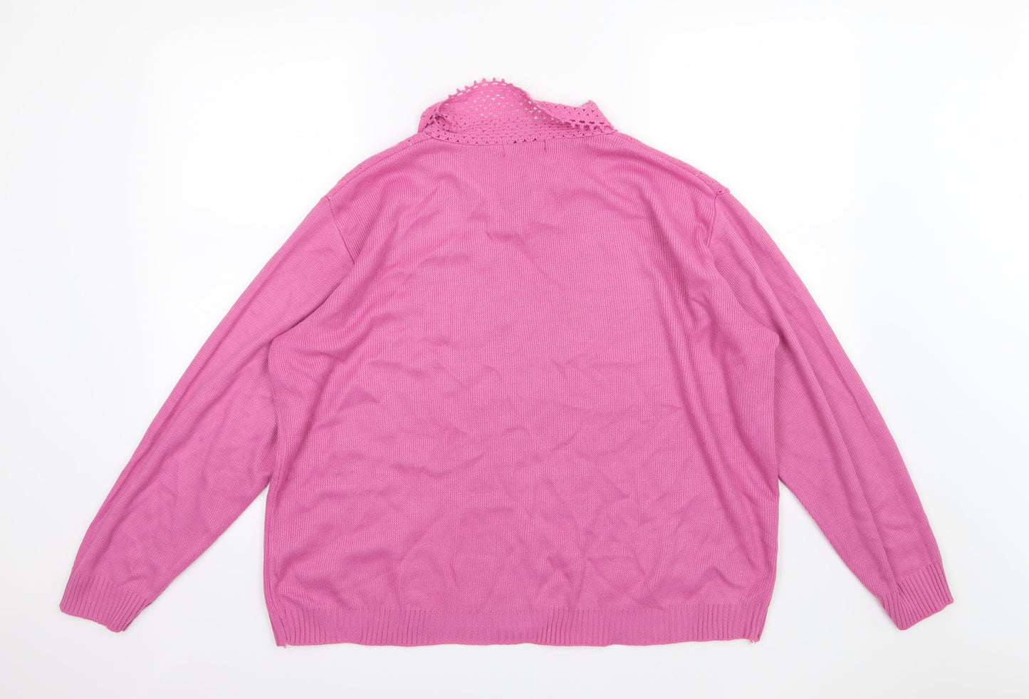 Merry Gold Womens Orange  Knit Pullover Jumper Size L