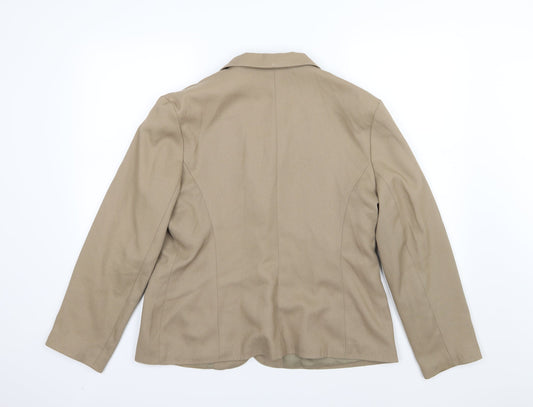 Rebecca Sheldon Womens Beige   Jacket Suit Jacket Size 16
