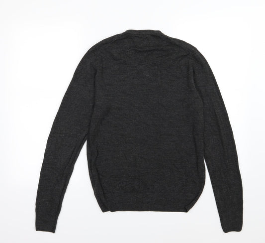 F&F Mens Grey  Knit Pullover Jumper Size S