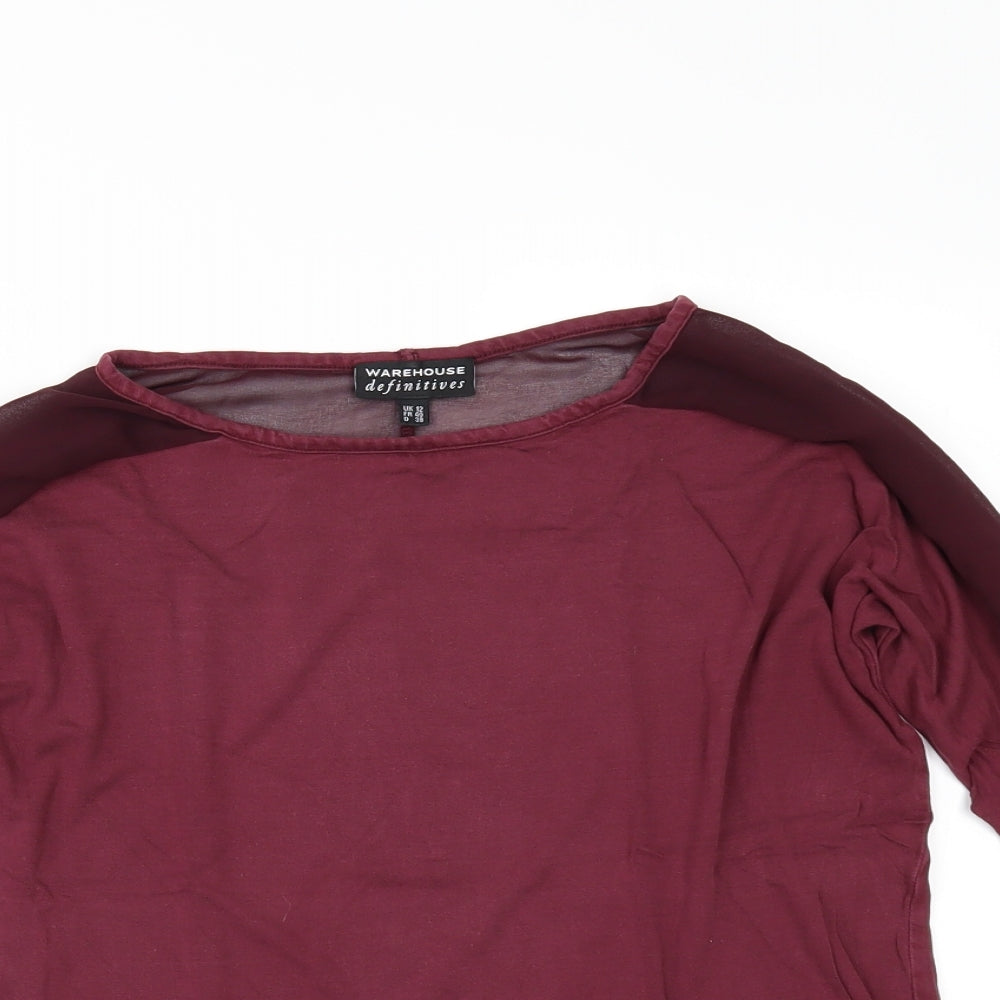 Warehouse Womens Red   Basic Polo Size 12