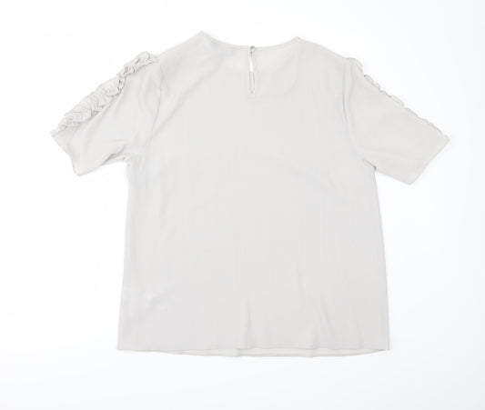 Dorothy Perkins Womens Grey   Tunic Blouse Size 14