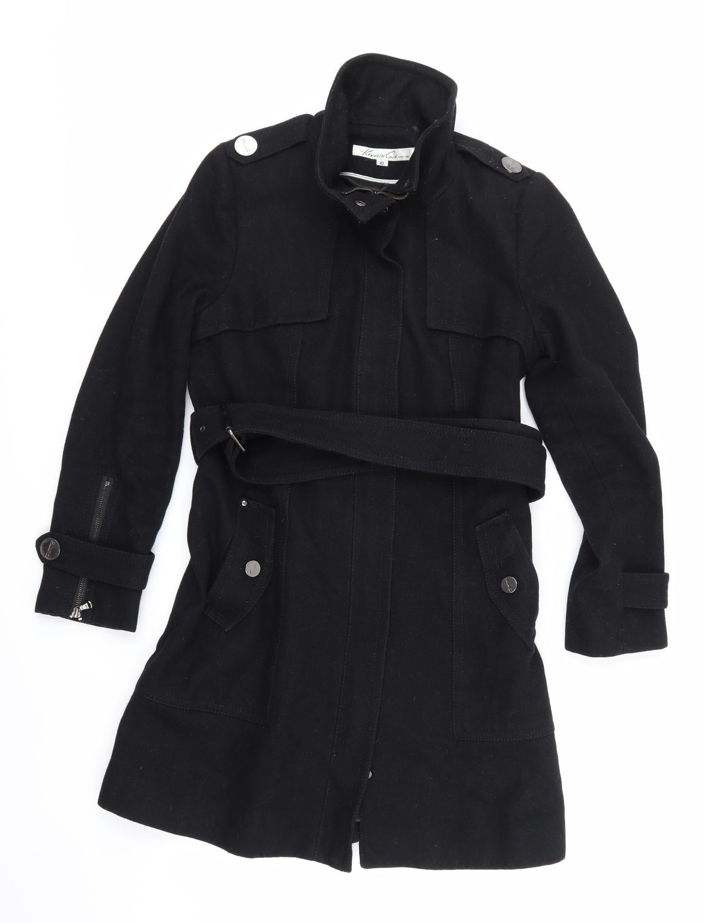 Kenneth Cole Womens Black   Jacket Coat Size 10