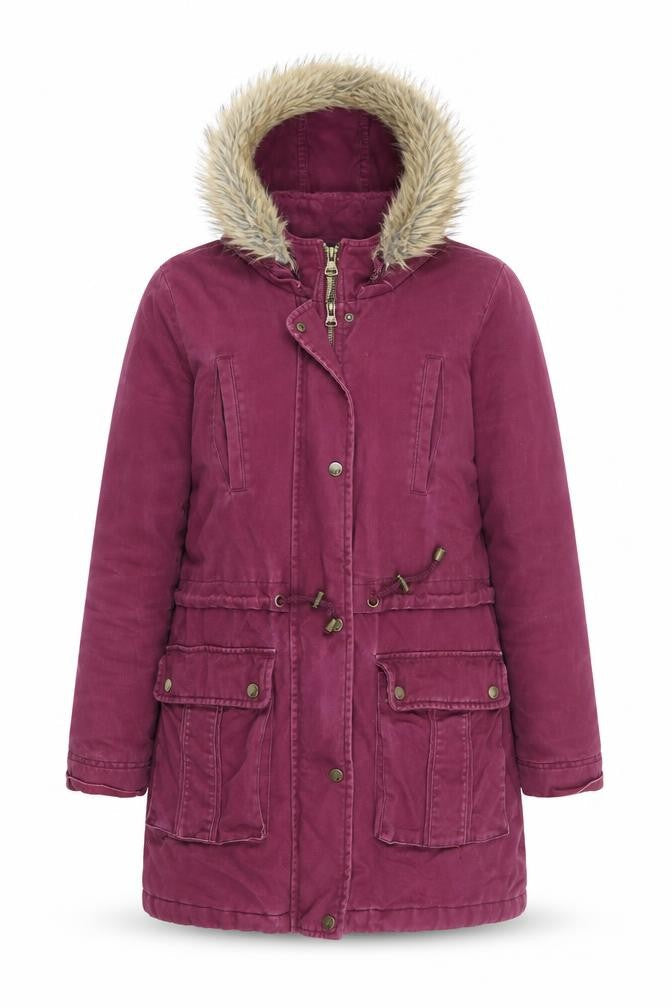 Marks & Spencer Womens Purple   Parka Coat Size 8
