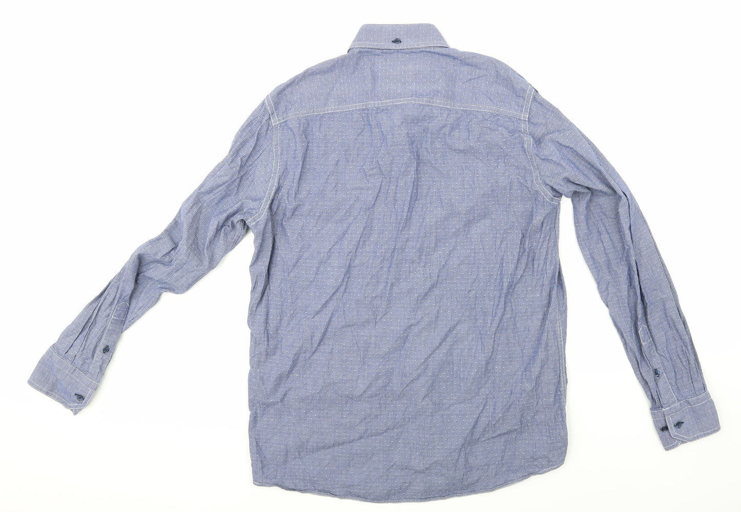 Claudio Campione Mens Blue    Button-Up Size M