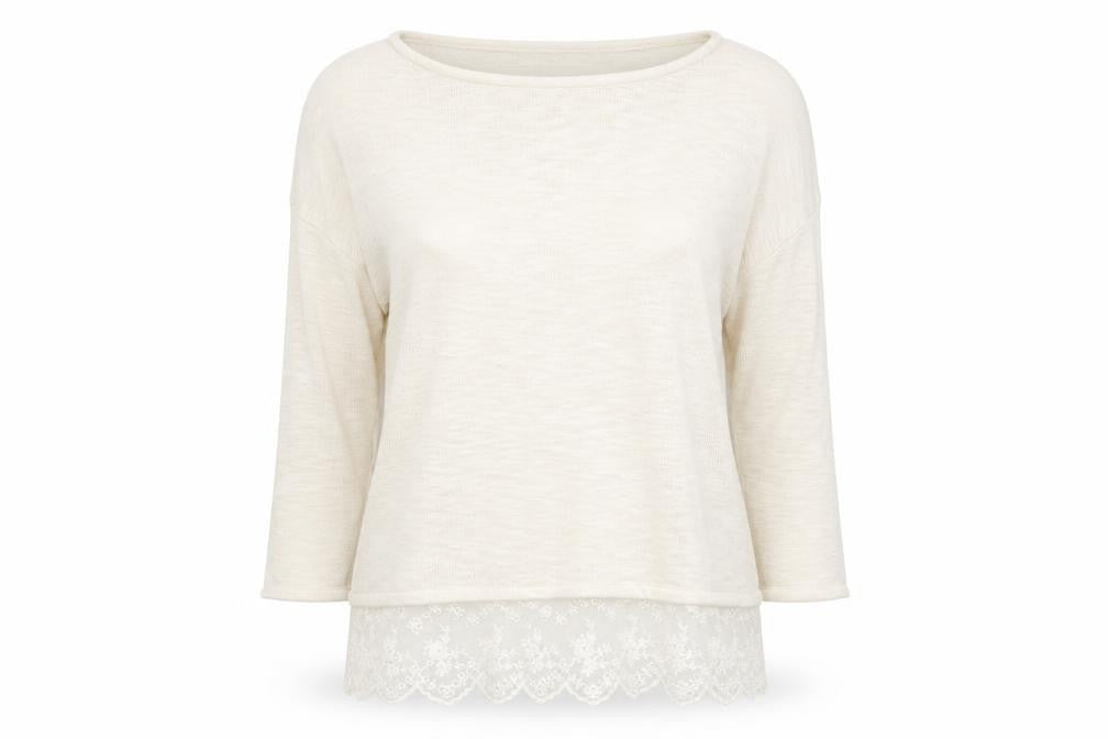 Front view of H&M women’s beige jumper, size M
