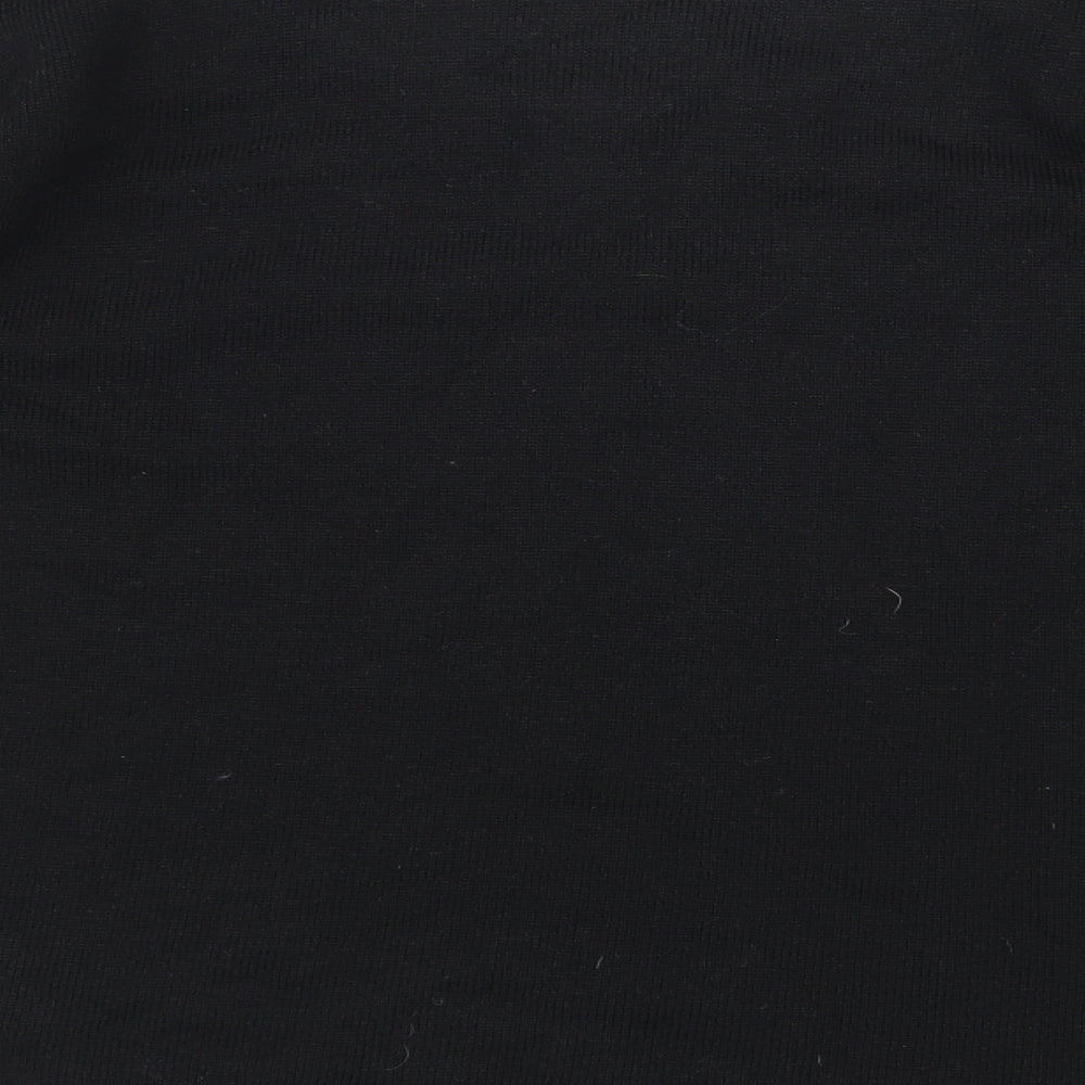 Classic Womens Black  Knit Pullover Jumper Size M