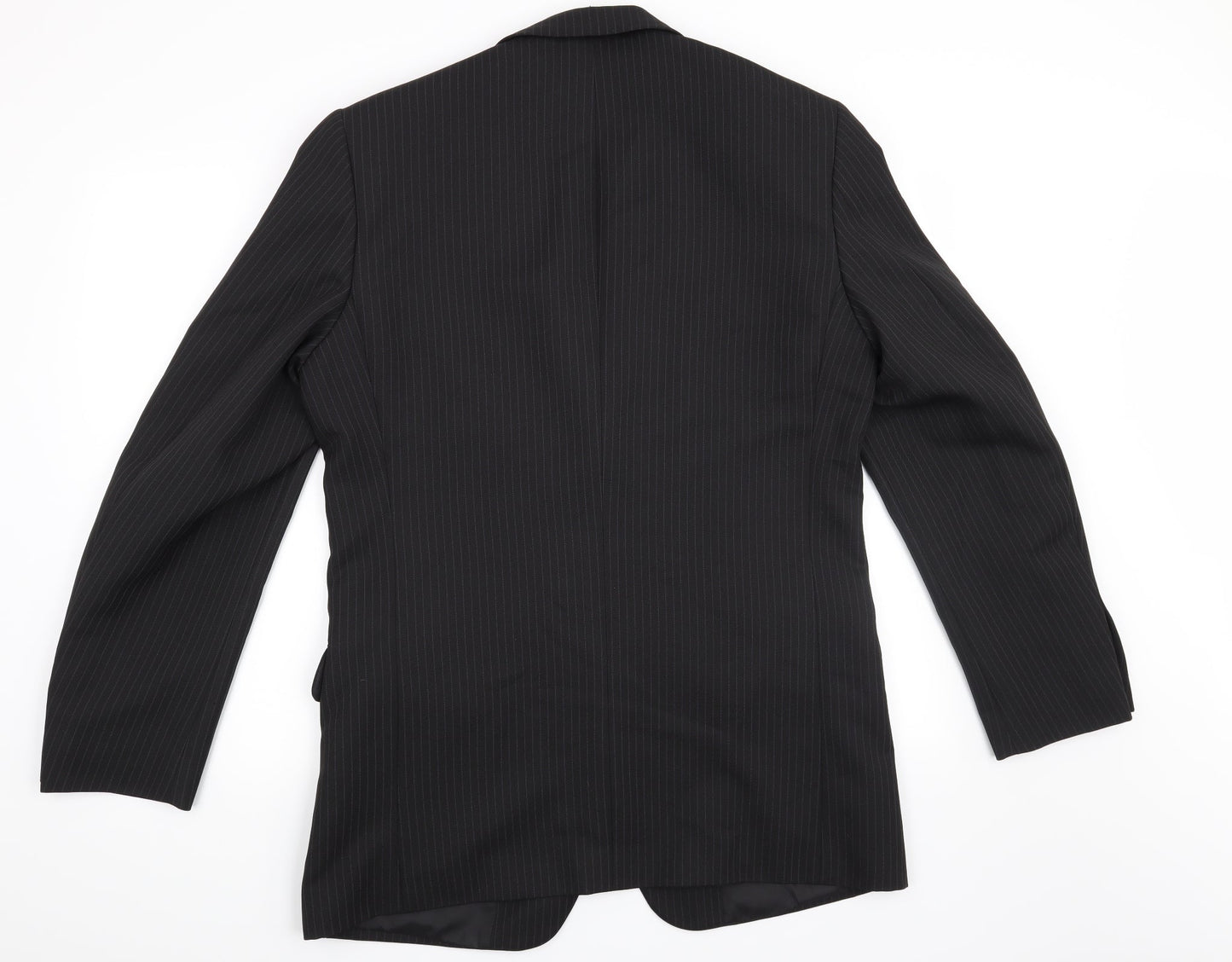 Taylor & Wright Mens Black Striped  Jacket Suit Jacket Size 40