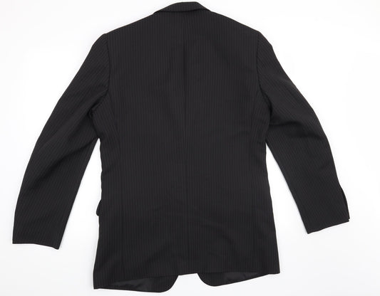 Taylor & Wright Mens Black Striped  Jacket Suit Jacket Size 40