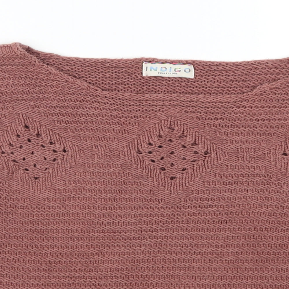 Marks and Spencer Womens Pink Argyle/Diamond  Pullover Jumper Size 12