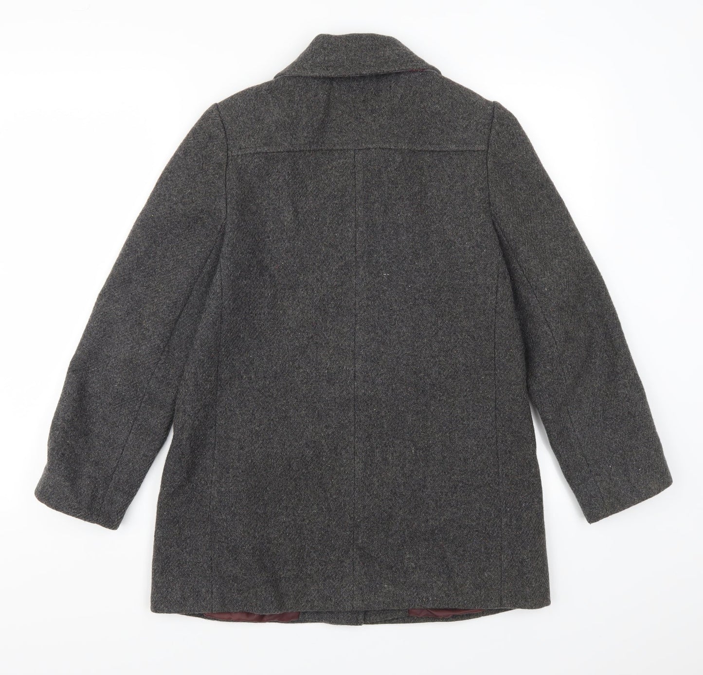 Preworn Womens Grey   Pea Coat Coat Size 10