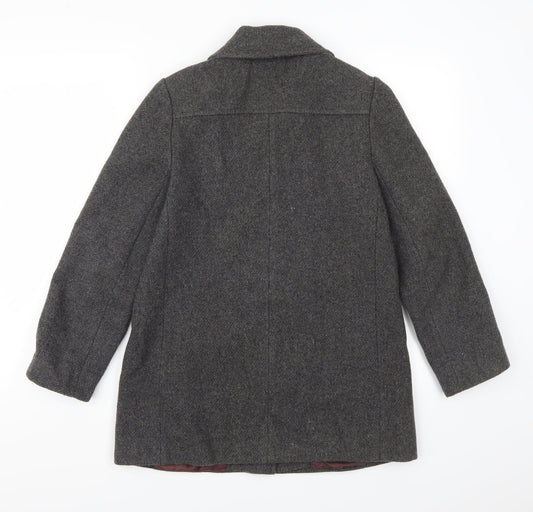 Preworn Womens Grey   Pea Coat Coat Size 10