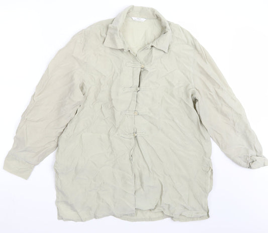 Marks and Spencer Womens Green   Basic Button-Up Size 16