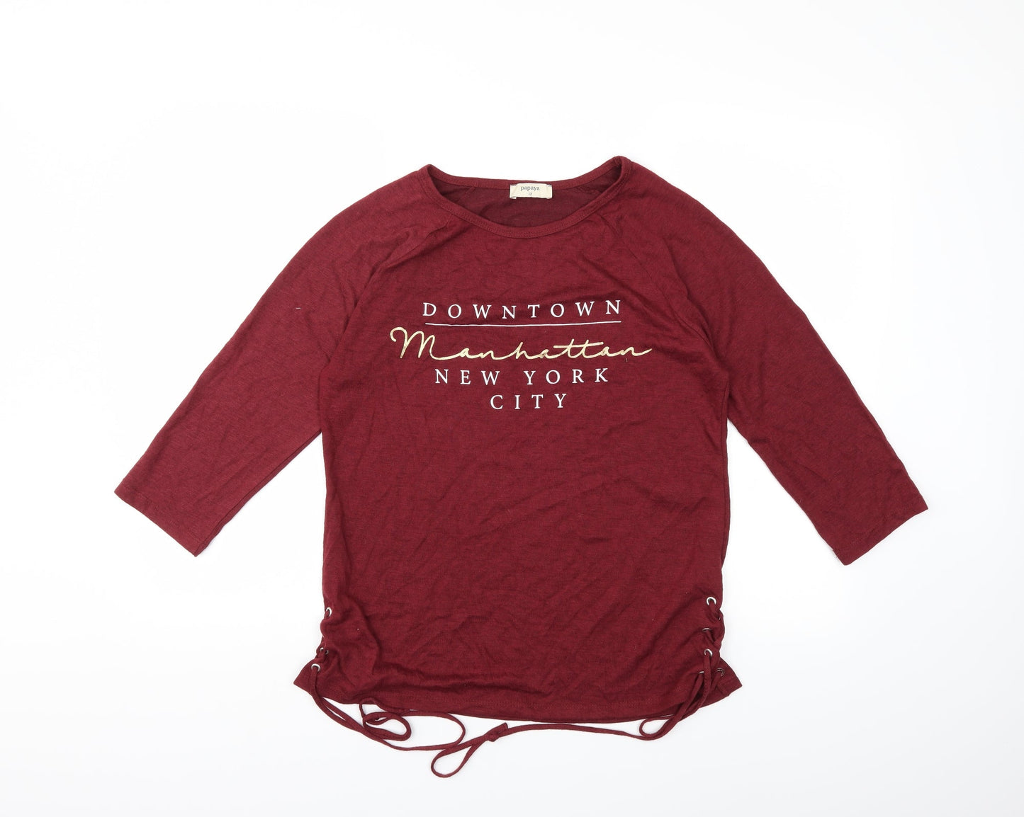 Papaya Womens Red   Pullover Sweatshirt Size 12
