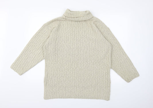 rohina Womens Beige  Knit Pullover Jumper Size S