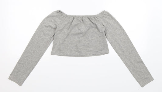 Boohoo Womens Grey   Basic T-Shirt Size 10