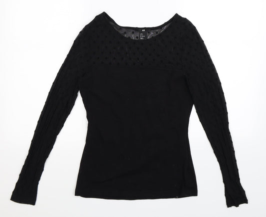 H&M Womens Black   Pullover Jumper Size S