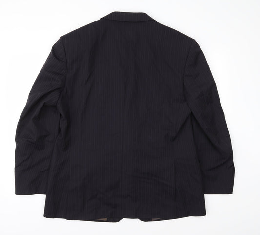 Marks and Spencer Mens Blue Striped  Jacket Suit Jacket Size 44