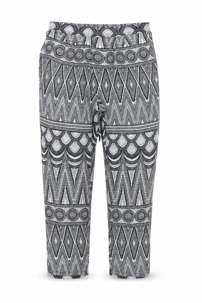 H&M Womens Blue Geometric  Trousers  Size 36 in L27 in