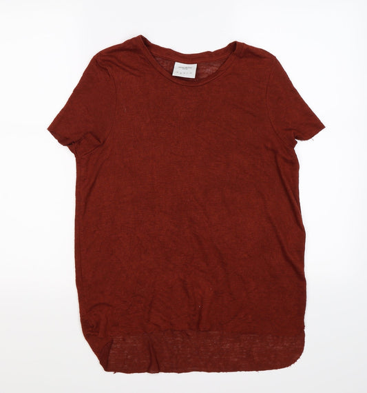 VERO MODA Womens Brown  Knit Tunic T-Shirt Size S