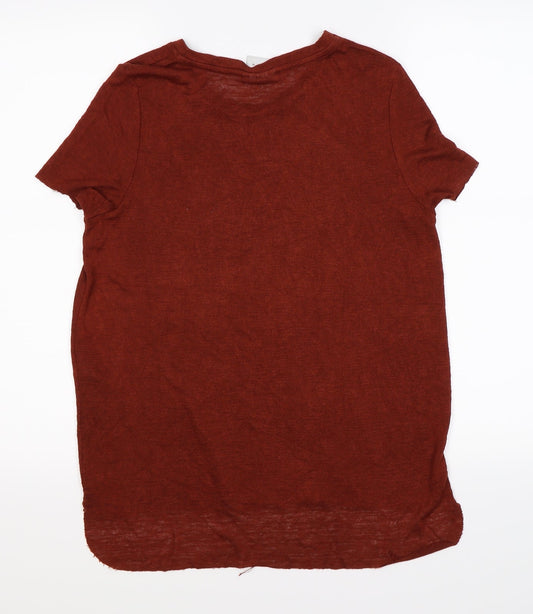 VERO MODA Womens Brown  Knit Tunic T-Shirt Size S