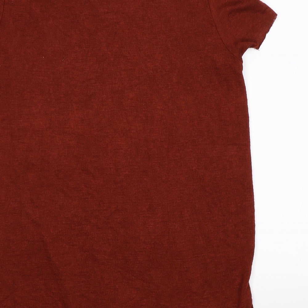 VERO MODA Womens Brown  Knit Tunic T-Shirt Size S