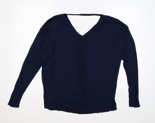 FGEORGE Womens Blue  Knit Pullover Jumper Size 14