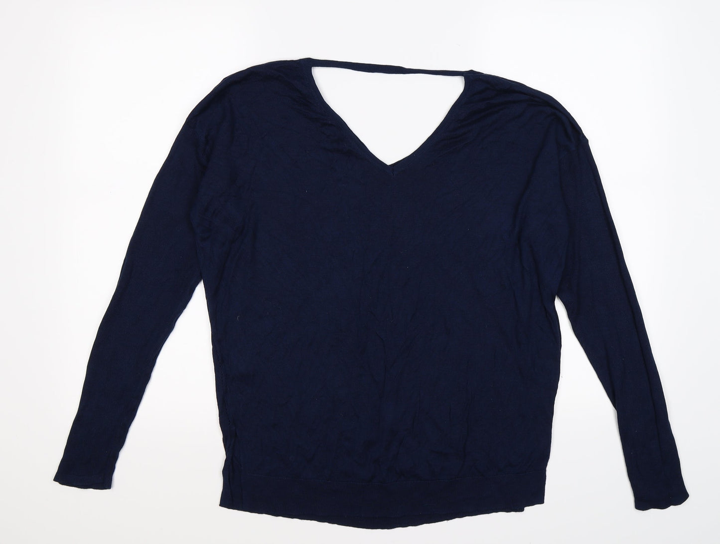 FGEORGE Womens Blue  Knit Pullover Jumper Size 14