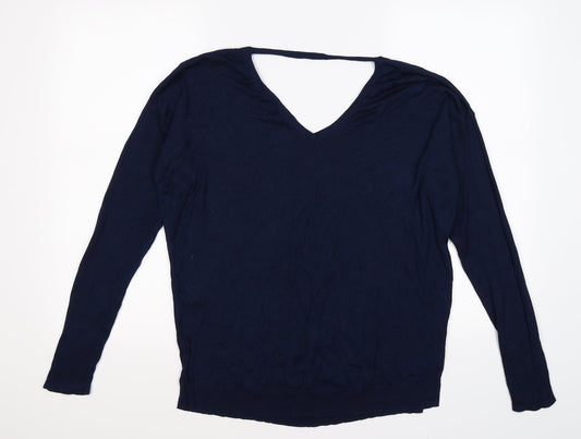 FGEORGE Womens Blue  Knit Pullover Jumper Size 14