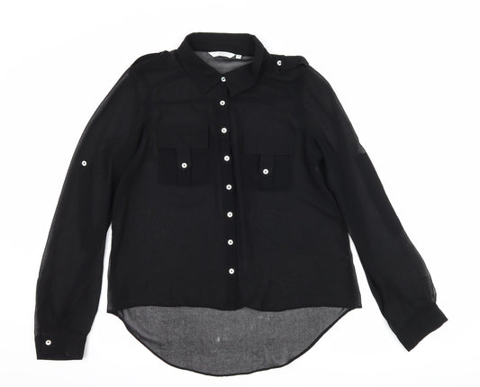 New Look Womens Black   Basic Button-Up Size 10