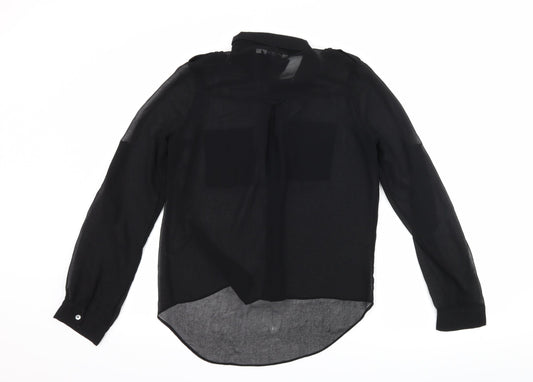 New Look Womens Black   Basic Button-Up Size 10