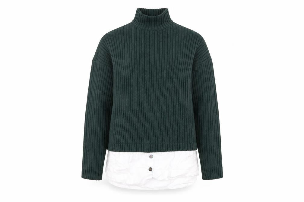 Front view of Noisy May women’s green jumper, size S