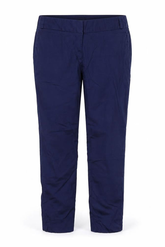 Warehouse Womens Blue  Rayon Trousers  Size 12 L26 in