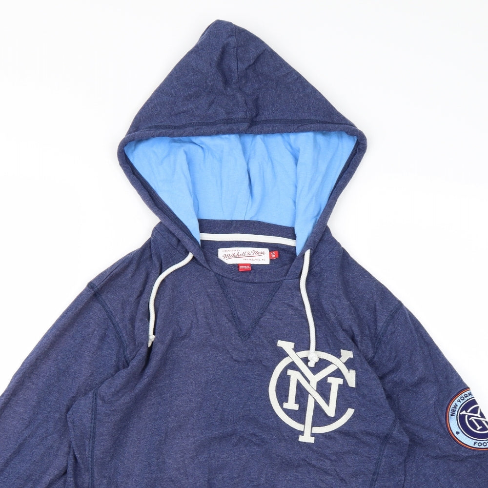 Mitchell & Ness Mens Black   Pullover Hoodie Size XS