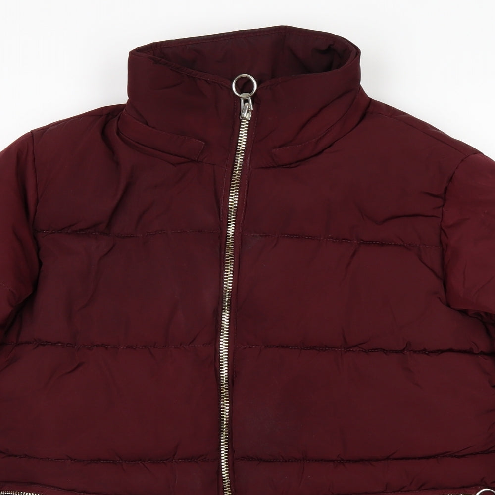 Topshop Womens Purple   Puffer Jacket Coat Size 8