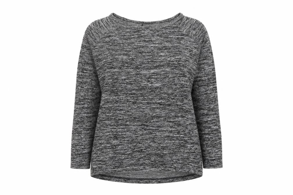 Front view of Topshop women’s black pullover sweatshirt, size UK 8