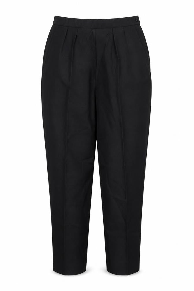 Front view of Slimtru women’s black trousers, size UK 12, 27-inch leg