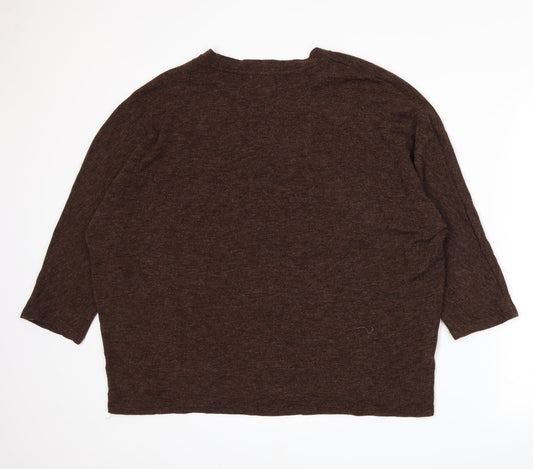 A/1 Wardrobe Womens Brown  Knit Pullover Jumper Size 18