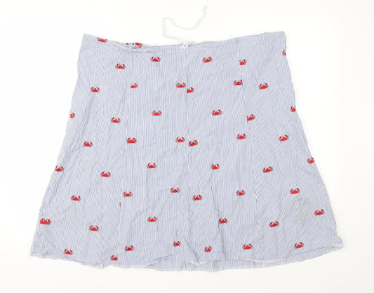 Haystacks Womens Black Striped  A-Line Skirt Size M