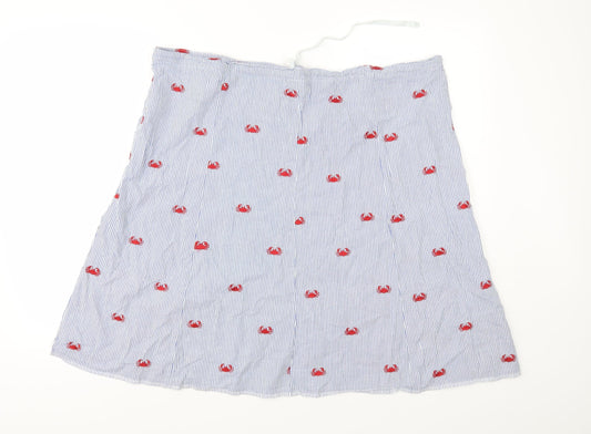 Haystacks Womens Black Striped  A-Line Skirt Size M